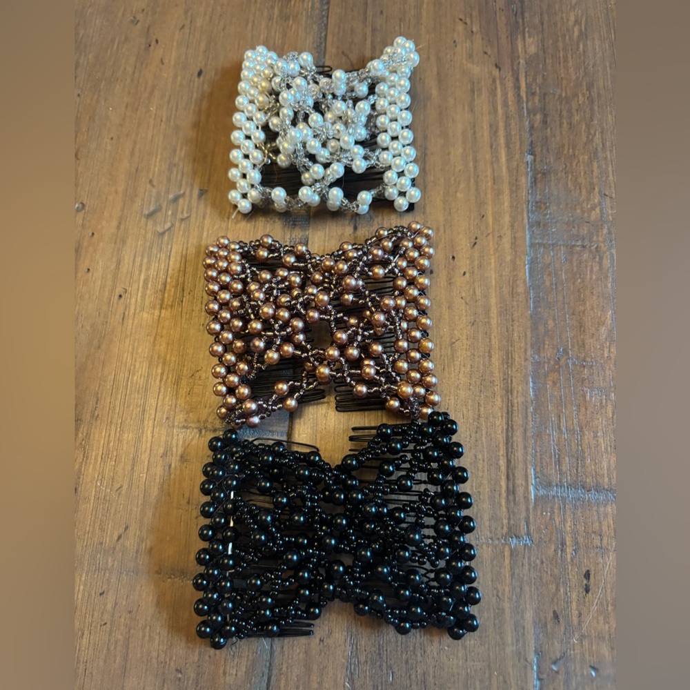 NWOT beaded hair comb/clip bundle